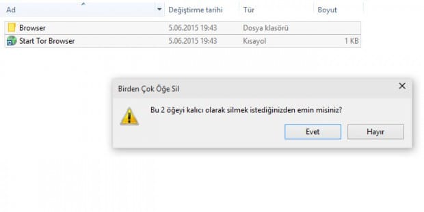 tor browser kaldırma