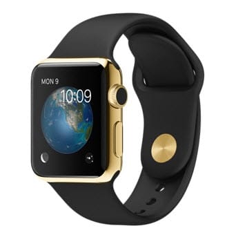 38 mm 18 ayar sarı altın kasa ve siyah spor kordon