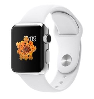 38 mm paslanmaz çelik kasa ve beyaz spor kordon