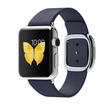 38 mm paslanmaz çelik kasa ve modern tokalı gece mavisi kayış