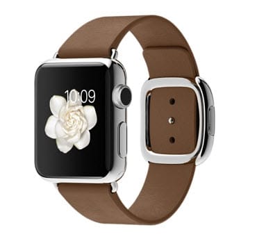 38 mm paslanmaz çelik kasa ve modern tokalı kahverengi kayış