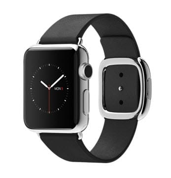 38 mm paslanmaz çelik kasa ve modern tokalı siyah kayış