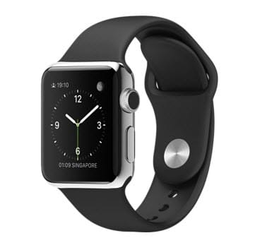 38 mm paslanmaz çelik kasa ve siyah spor kordon