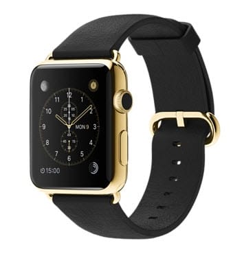 42 mm 18 ayar sarı altın kasa ve klasik tokalı siyah kayış