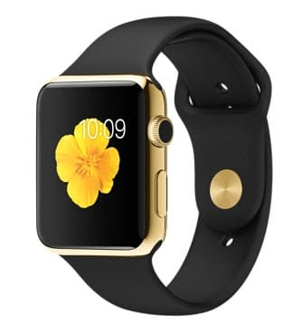 42 mm 18 ayar sarı altın kasa ve siyah spor kordon