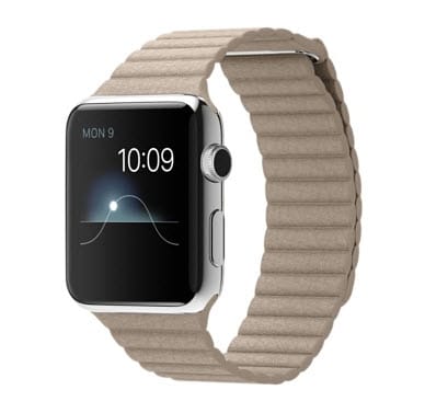 42 mm paslanmaz çelik kasa ve modern taş rengi deri loop