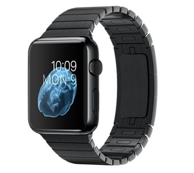 42 mm uzay siyahı paslanmaz çelik kasa ve baklalı model uzay siyahı paslanmaz çelik bilezik