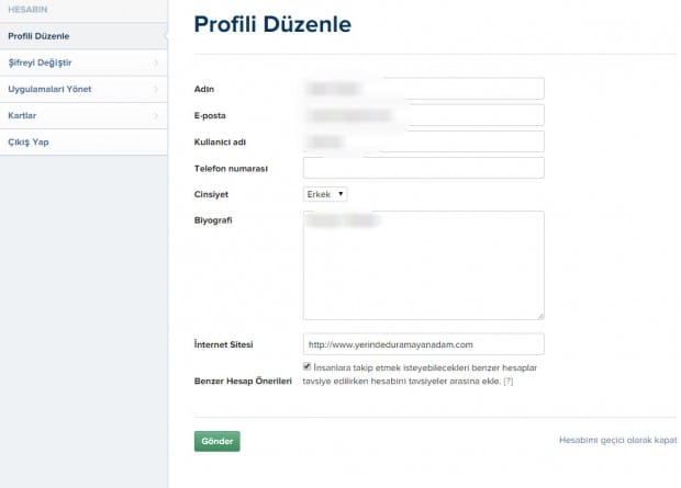 instagram hesabı kapatma