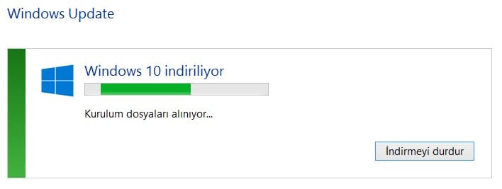 windows 10 güncelleme